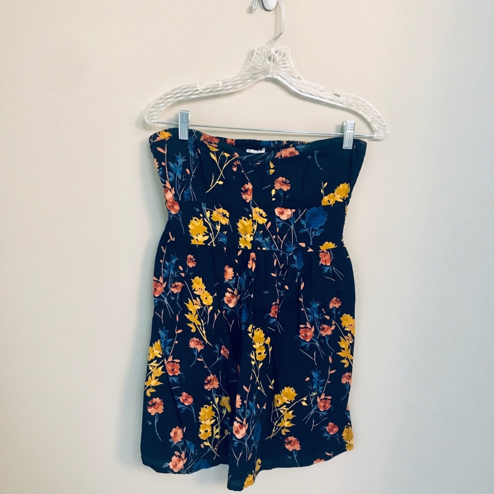 Floral Strapless Dress